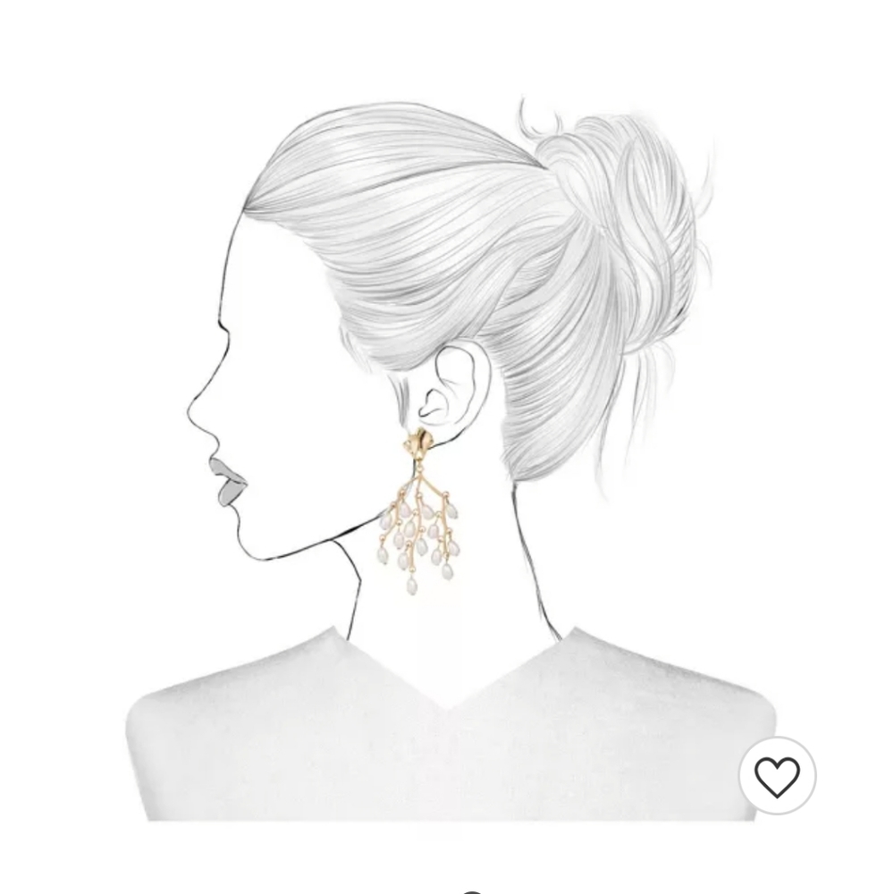NWT pearl chandelier earrings
